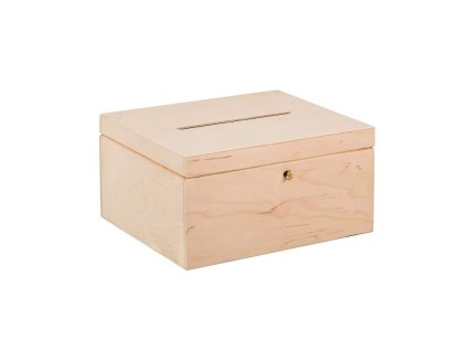 2877 3 dreveny box na svatebni prani na klic